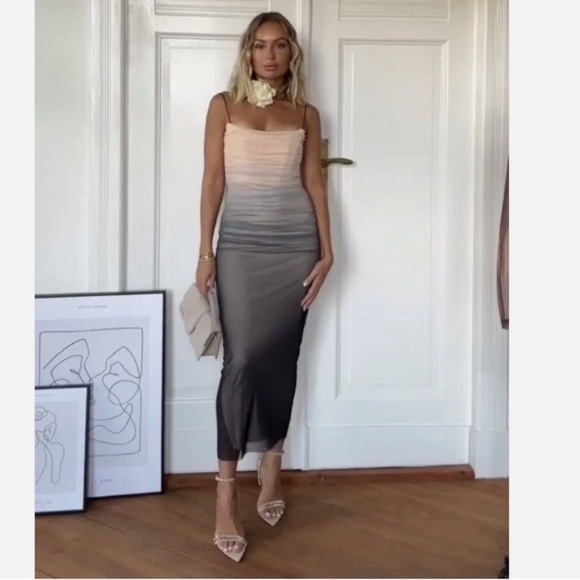 NWT Zara Ombre Print Corset Dress with Tulle size  XS - Picture 5 of 14